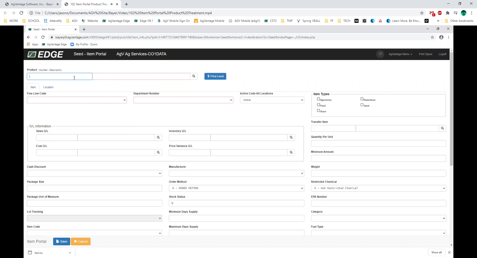 Item Portal Product Treatment
